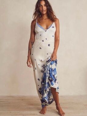 Free People intimately get to you printed maxi dress
